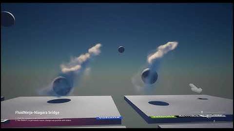 Driving Niagara with baked fluid simulation, UE, TEST 02