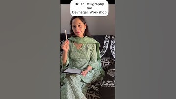 July workshop | learn online| brush calligraphy | Hindi calligraphy | #youtubeshorts