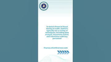 Auditing and financial fraud detection