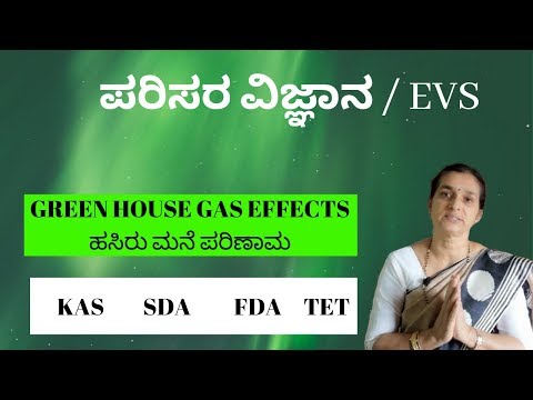 ಹಸಿರು ಮನೆ ಪರಿಣಾಮ / Green house effect in Kannada