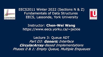 [HD] EECS2011 W22 - Lecture 3 - Part D3 - Circular Arrays: Empty, Insertions