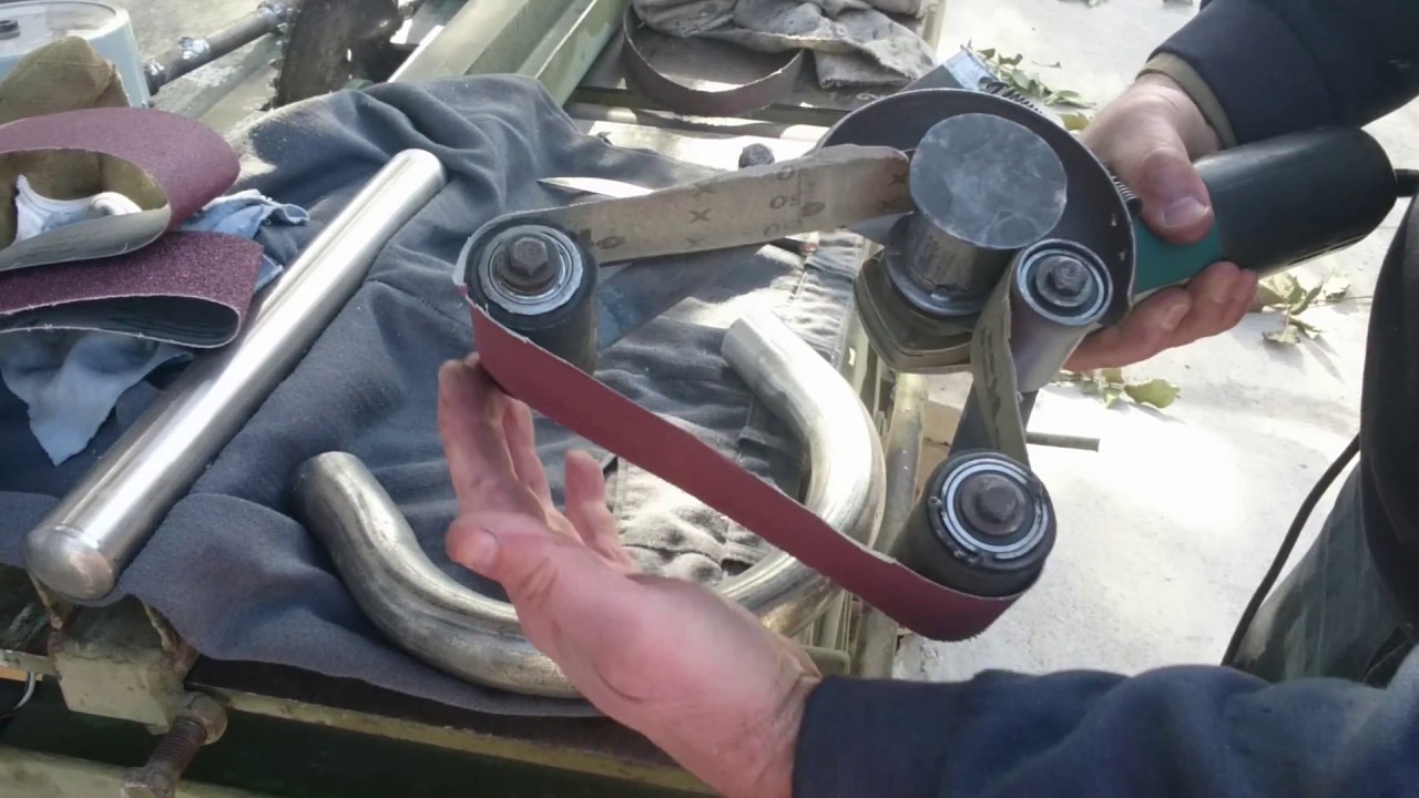 Шлифовка трубы из нержавейки, с помощью УШМ. - YouTube