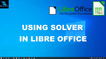 USING SOLVER OPTION IN LIBREOFFICE CALC