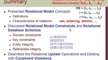 Chapter05-The Relational Data Model and Relational Database Constraints-15 Summary and HW