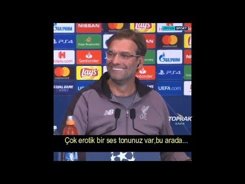 Jurgen Klopp'un,çevirmenin ses tonunu erotik bulması...(Türkçe Altyazılı)