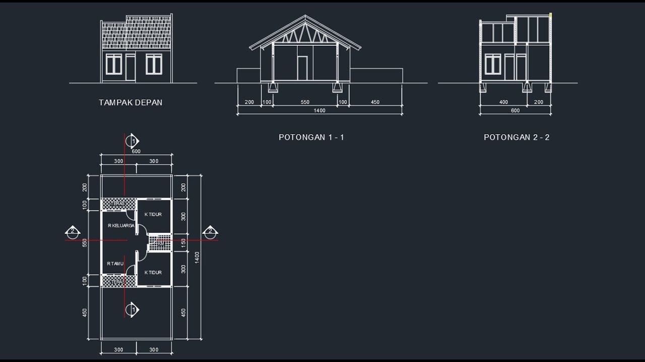 Autocad Untuk Pemula Membuat Potongan YouTube