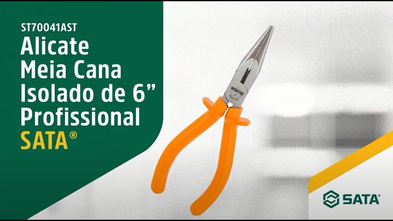 Alicate Meiacana Isolado Emborrachado de 6