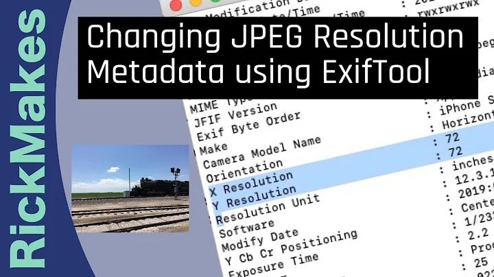 Changing JPEG Resolution Metadata using ExifTool