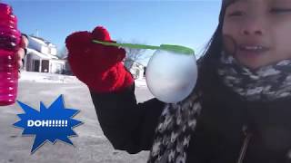 Blowing Frozen Bubbles in 10 Degree Weather - See What Happens