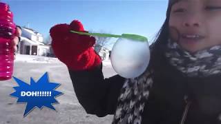 Blowing Frozen Bubbles In 10 Degree Weather - See What Happens