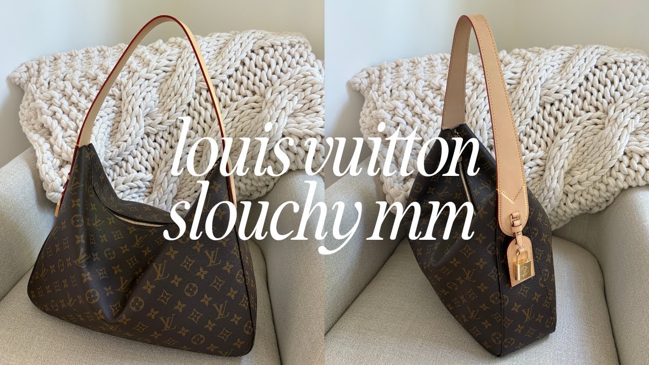 たっぷり収納 Louis Vuitton ★ スラウチィ MM ショルダーバッグ LOUIS VUITTON SLOUCHY MM REVIEW + WHAT FIT'S INSIDE - YouTube