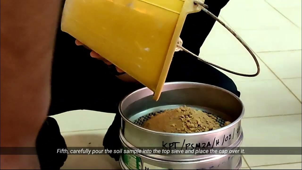 GRAIN SIZE SIEVE ANALYSIS TEST DCC30122 GEOTECHNICAL LAB. politeknik