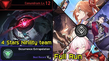 Conundrum Lv.12 4 Stars Nihility Team Occurrence Extrapolation Dice Full Run