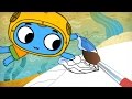 Котики вперед Раскраска Водолазы мультики для малышей у Учим цвета 