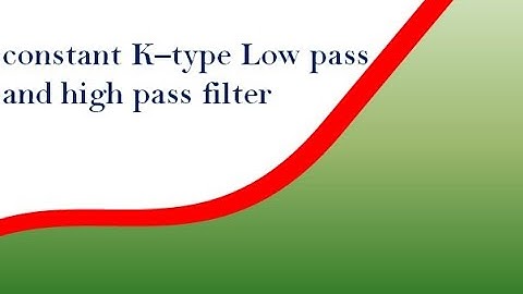 Constant k lowpass and highpass filter | attenuation constant | phase constant |