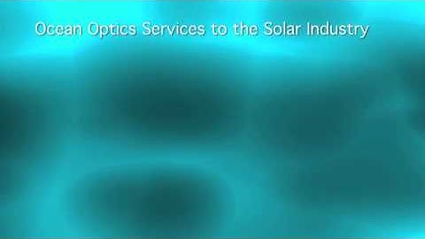 Spectroscopy for the Solar Industry from Ocean Optics