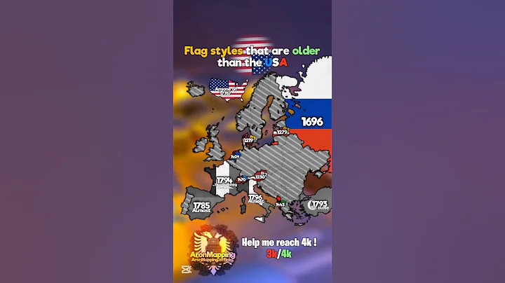 Flag styles that are older than the USA | #mapper #europe #geography  #map #history #usa