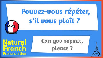 Pouvez-vous répéter, s