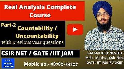 Real analysis part -2 / countable and uncountable / CSIR NET / Tifr / IIT JAM / Gate /Nbhm