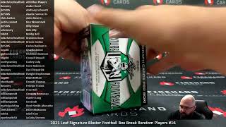 8/16/2026 2021 Leaf Signature Blaster Football Box Break Random Players #16