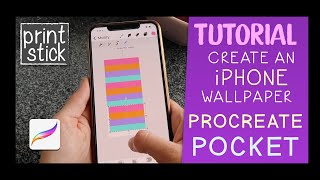 شرح استخدام تطبيق Procreate Pocket على iPhone / كيفية إنشاء خلفية بنمط معين screenshot 5
