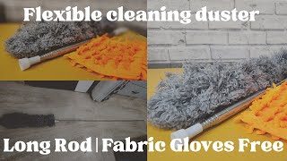 BR BLUEROCKS Cleaning Foldable Microfiber Flexible Mop Duster Unboxing |  Long Rod |  Easy Cleaning screenshot 5