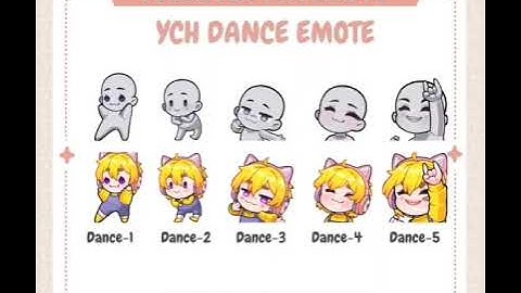 YCH Dance Animated Emotes - Wiggle Metal Rock & Roll Dancing Flip Flop
