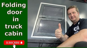 Expedition truck pass through door as folding door build from scratch.