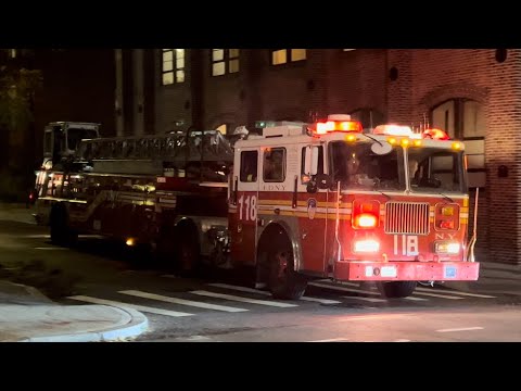 **PA300 & 2002 TILLER!** FDNY Engine 205 & Ladder 118 Respond to