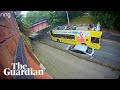 Roof Ripped From Doubledecker Bus In Greater Manchester Roof Ripped From Doubledecker Bus In Greater Manchester