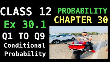 RD SHARMA EX 30.1 Q1 TO Q9 SOLUTION OF PROBABILITY CHAPTER 30 FOR CLASS12