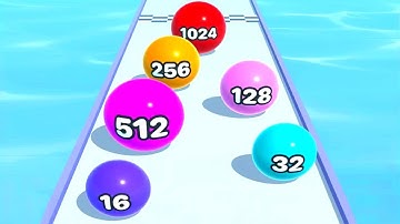 Soft Ball Run Merge 2048 ! All Levels Gameplay (46-49) android, ios