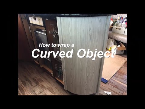 How to wrap curved subjects like this Cabinetry end cap - Architectural films - Rm wraps
