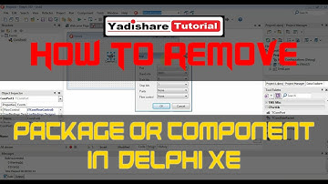 How To Remove Delphi Component Or Packages