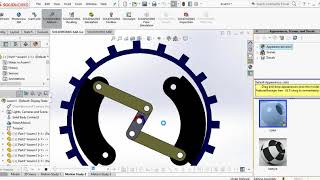 Drum brake motion analysis in solidworks