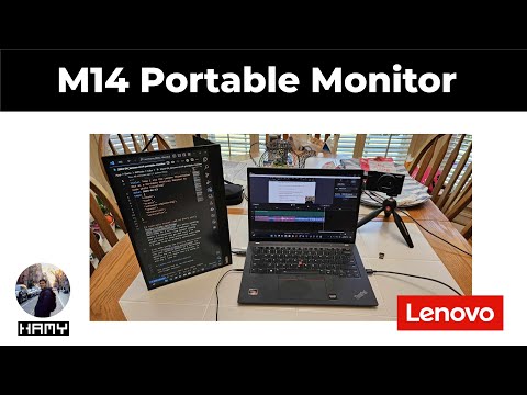 How I use the Lenovo ThinkVision M14 as a Portable Vertical Monitor to Code while Traveling