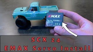 SCX24 How To: Emax Servo Install WITH AND WITHOUT Hot Racing Aluminum Mount
