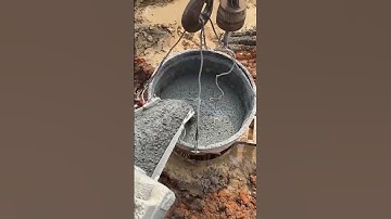 Concrete piling works.Engineering application of concrete admixtures. #construction