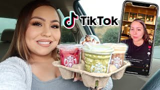 Trying My TIK TOK Followers Favorite Starbucks Drinks
