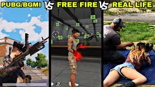 PUBG VS FREE FIRE VS REAL GUN RELOAD 2023