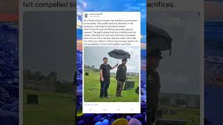 Young Teen Shields Soldier From Rain at Emotional Funeral #shorts