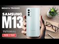 Como alterar as configurações de respostas do toque no teclado no Samsung Galaxy M13