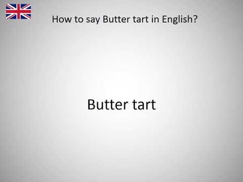 How to say Butter tart in English?