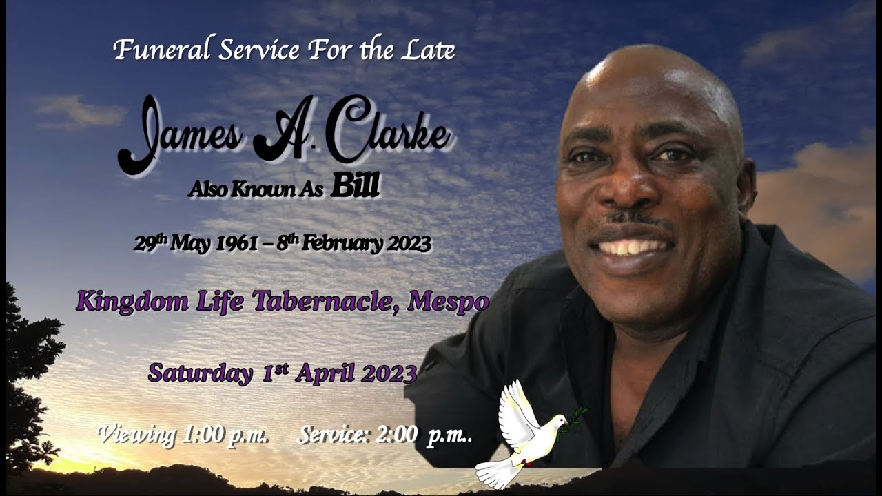 James A. Clarke - Funeral Service - YouTube
