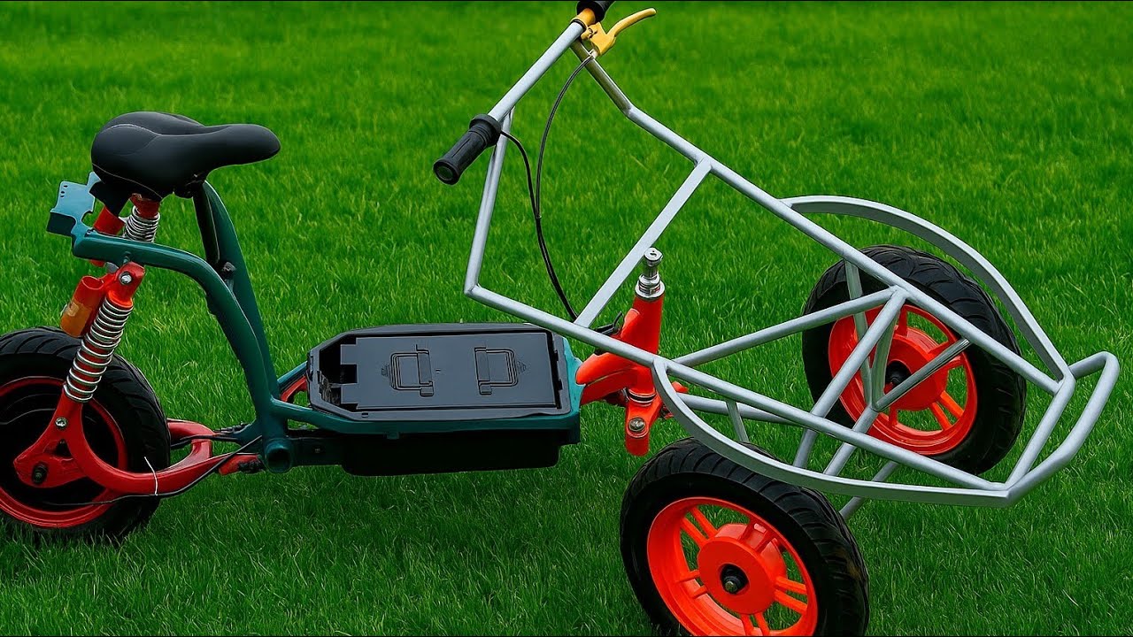 ⚡ “Unbelievable DIY Invention – This 3-Wheeled Electric Ride Will Shock You!”