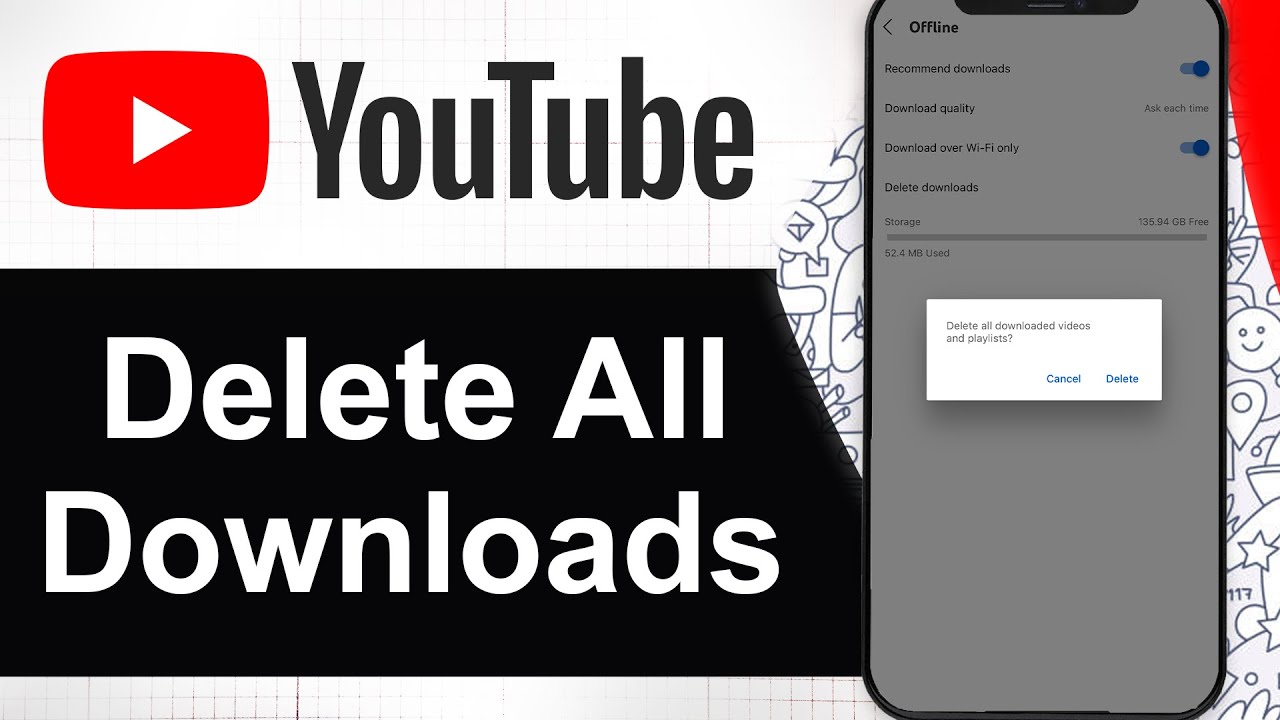 How To Delete All Downloaded Videos At Once on YouTube (Step By Step ...