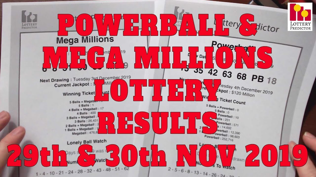 29th & 30th Nov 2019 Powerball & MegaMillions Results, WInners