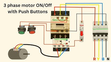 DOL Starter Motor Connection Diagram | 3 phase Motor DOL Starter Wiring Diagram