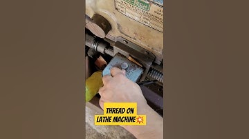 how to cutting thread on manual lathe machine.|| lathe machine hack 2023 #youtube #shorts #lathe