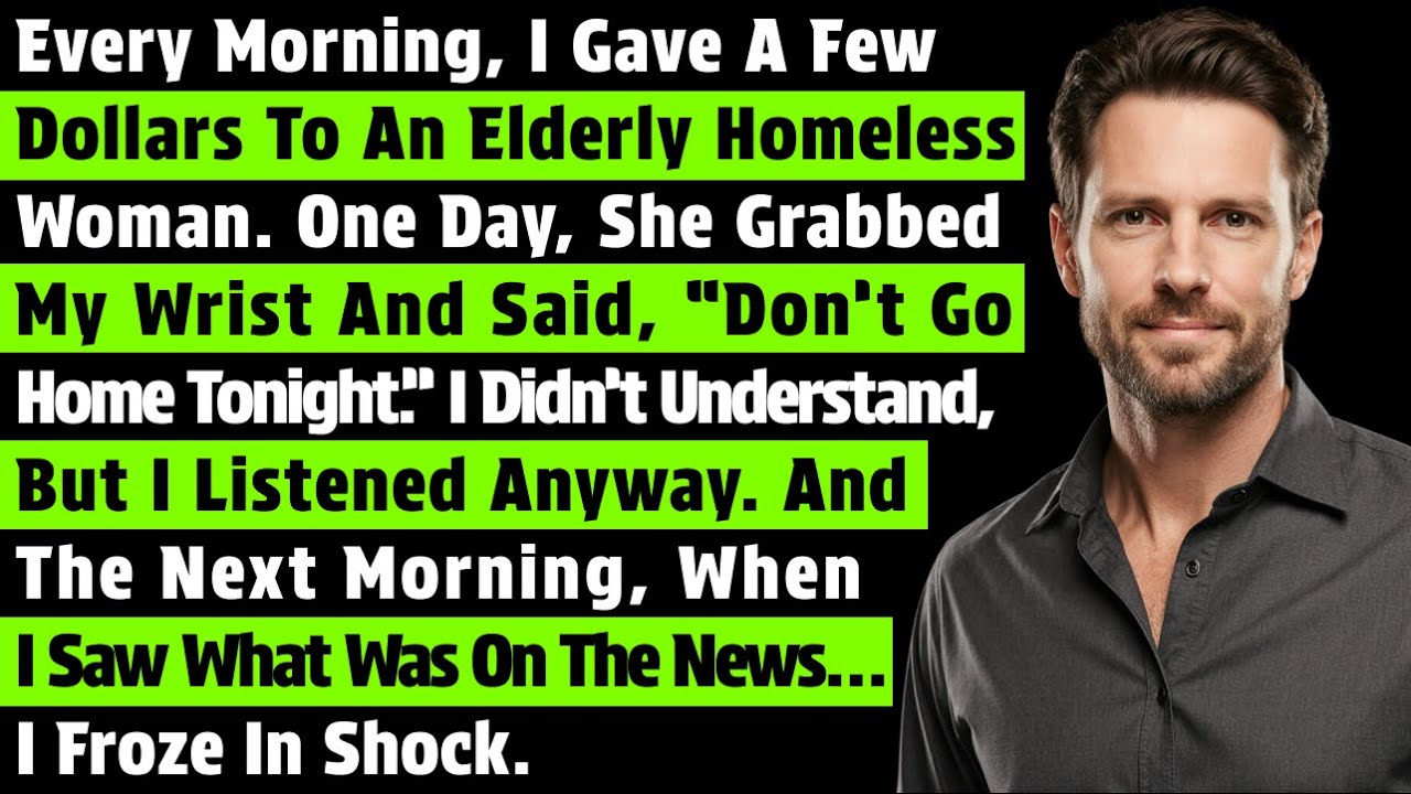 Every Morning, I Gave A Few Dollars To An Elderly Homeless Woman. One Day, She Grabbed My Wrist…